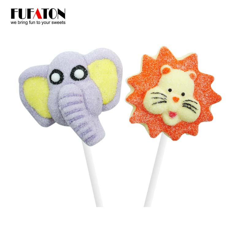 Safari shaped marshmallow lollypop