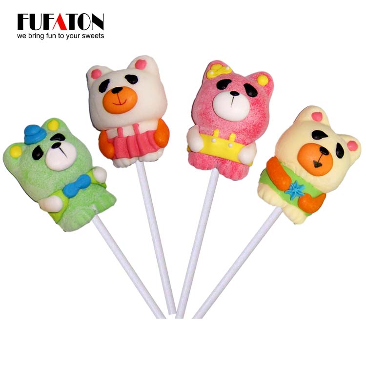 25g Handmade Teddy Bear Shaped Mallowpop Candy for boys and girls