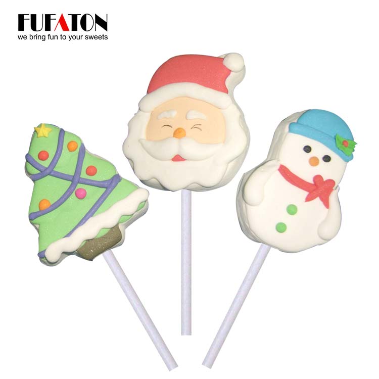 Flat marshmallow pops