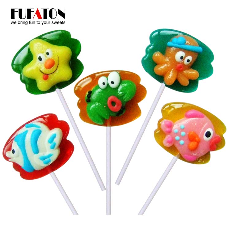 Sea Animal shaped hard lollipop Candy