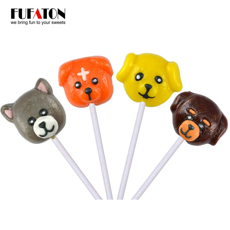 Puppy Shaped Lollipop for Children and Boys Play Candy Mix