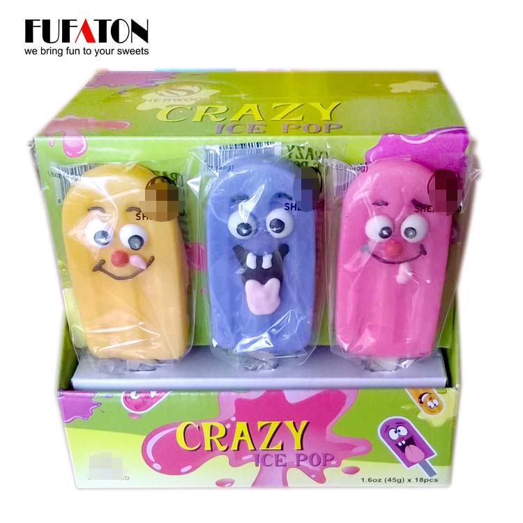 30g Crazy Ice cream shaped Candy Lollipops