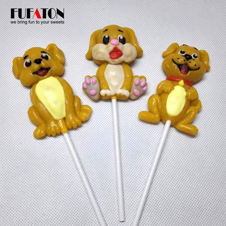 Hand decorated Puppy shape lollypop candy