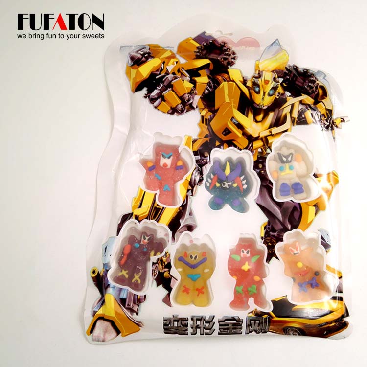 Mini cartoon jelly candy decoration in hanging bag