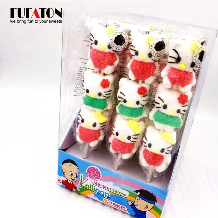 Lovely Hello Kitty Marshmallow Kebab Lollipop Candy