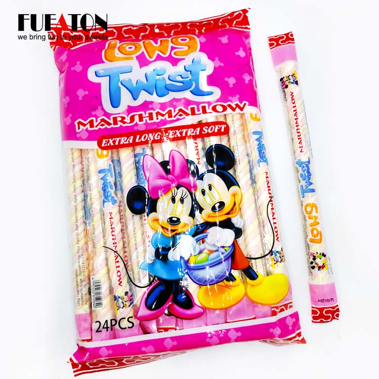 Halal gelatin natural color Long marshmallow sticks