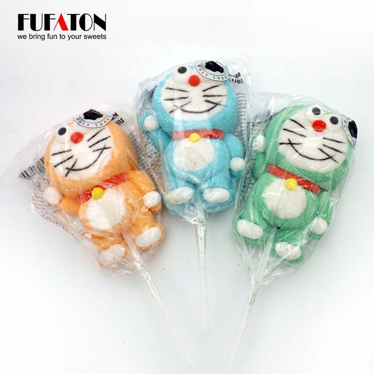 Doraemon Shaped marshmallow Lollipop Candy