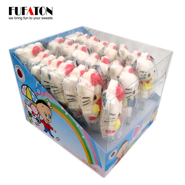 Hello Kitty Shaped marshmallow Lollipop Candy in Display Box