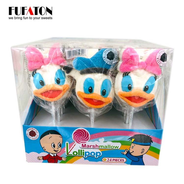 Disney cartoon shaped marshmallow lollipop candy for Children