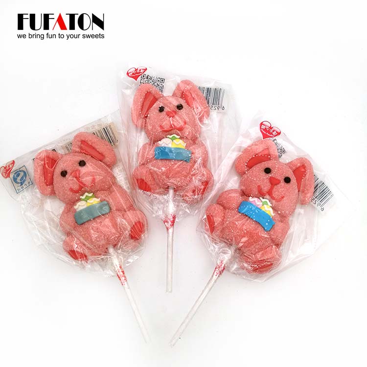 Rabbit Shaped Marshmallow lollipop Candy