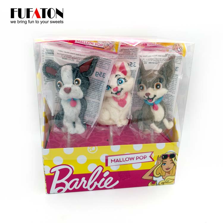 35g Barbie Pets shaped Marshmallow Lollipops