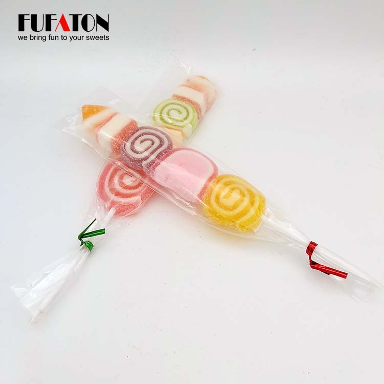 Gummy candy kebab on a skewer