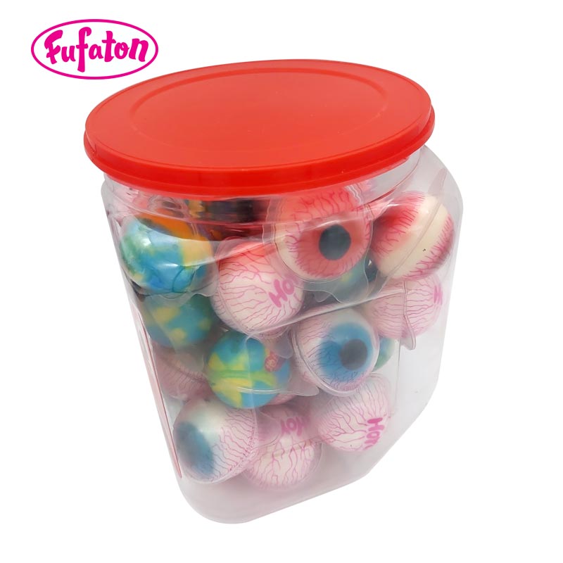 Gummy eyeball football soccer earth planet shaped candy