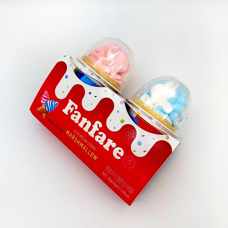 Real size mallow cone ice cream marshmallow candy