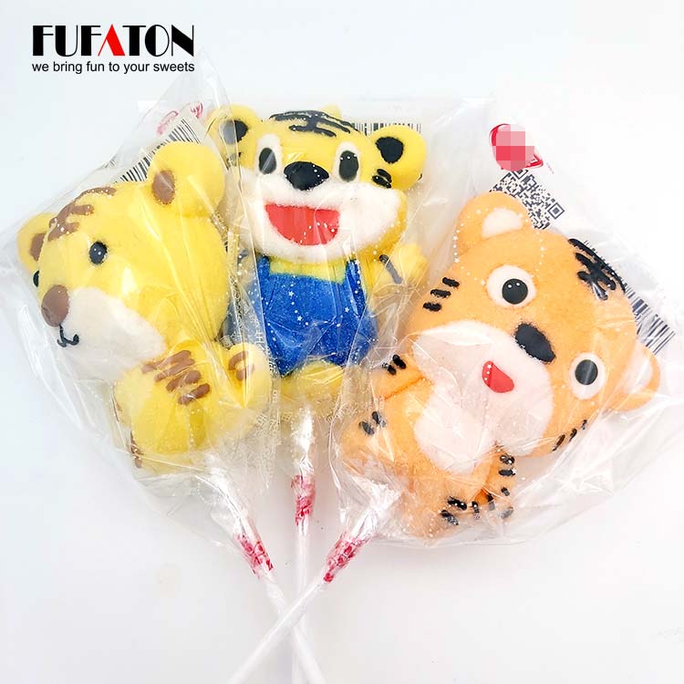 35g tiger shaped Marshmallow Lollipops