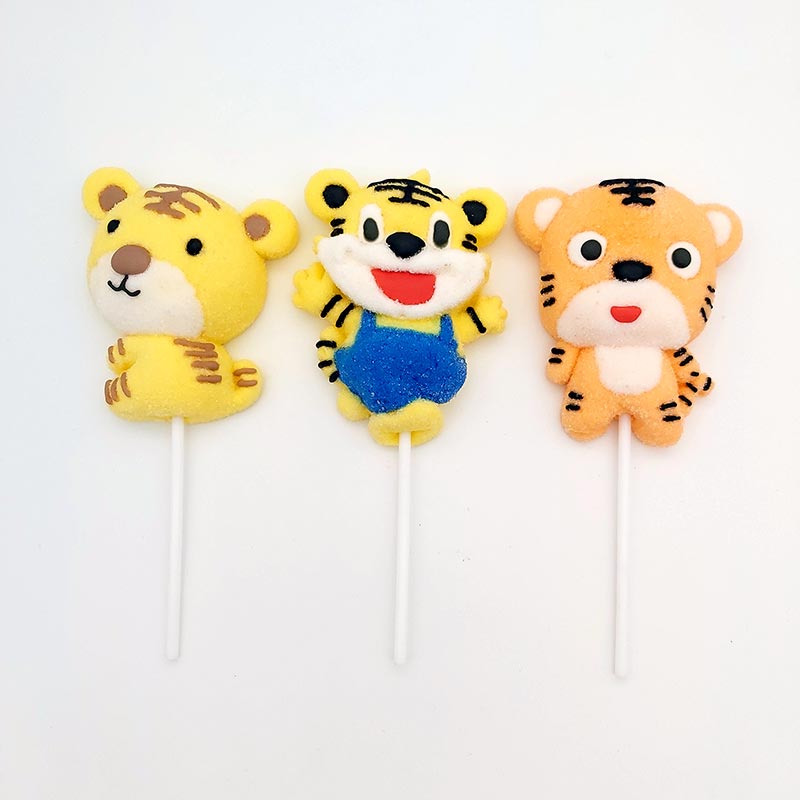 35g tiger shaped Marshmallow Lollipops