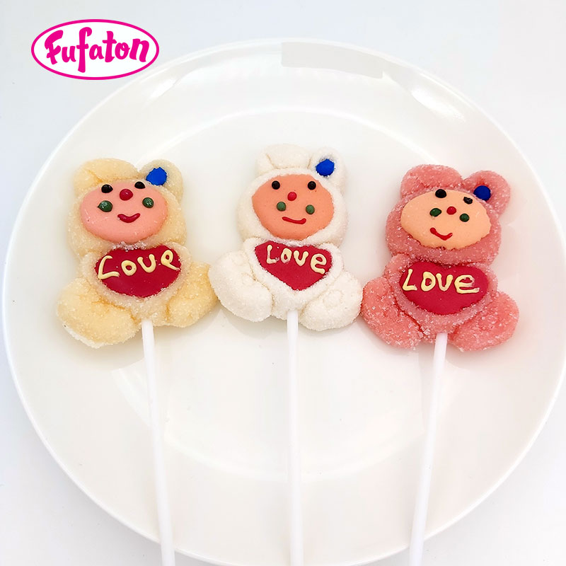 Cute lovely rabbit shaped jelly lollipop candy