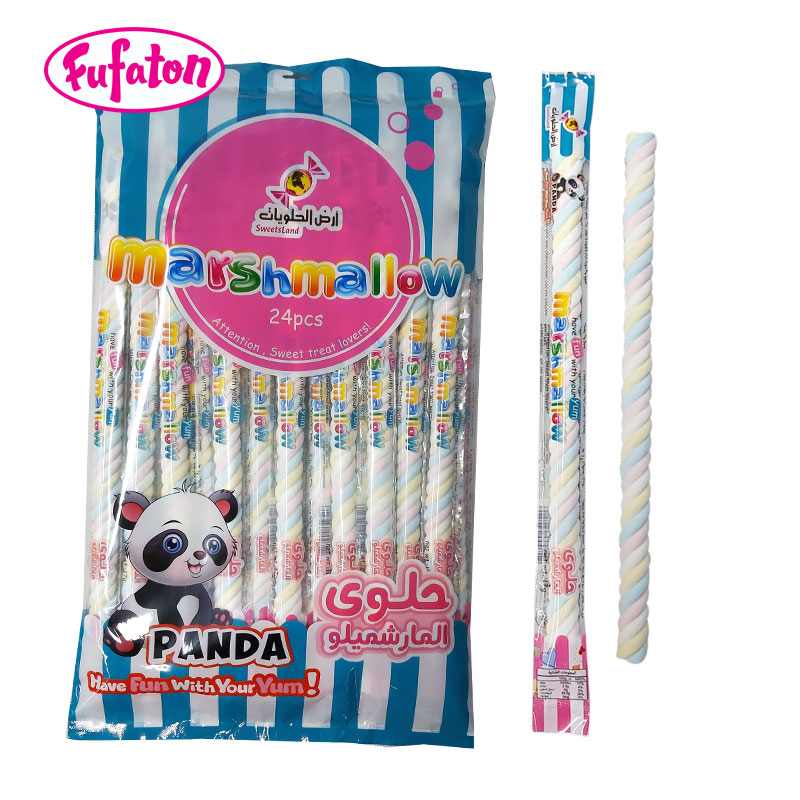 Halal gelatin natural color Long marshmallow sticks