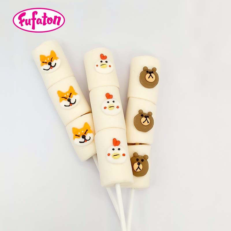 Decorated Mallow Kebab lollipop candy