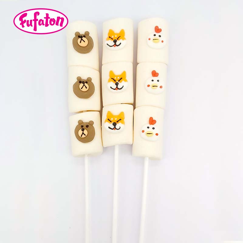 Decorated Mallow Kebab lollipop candy