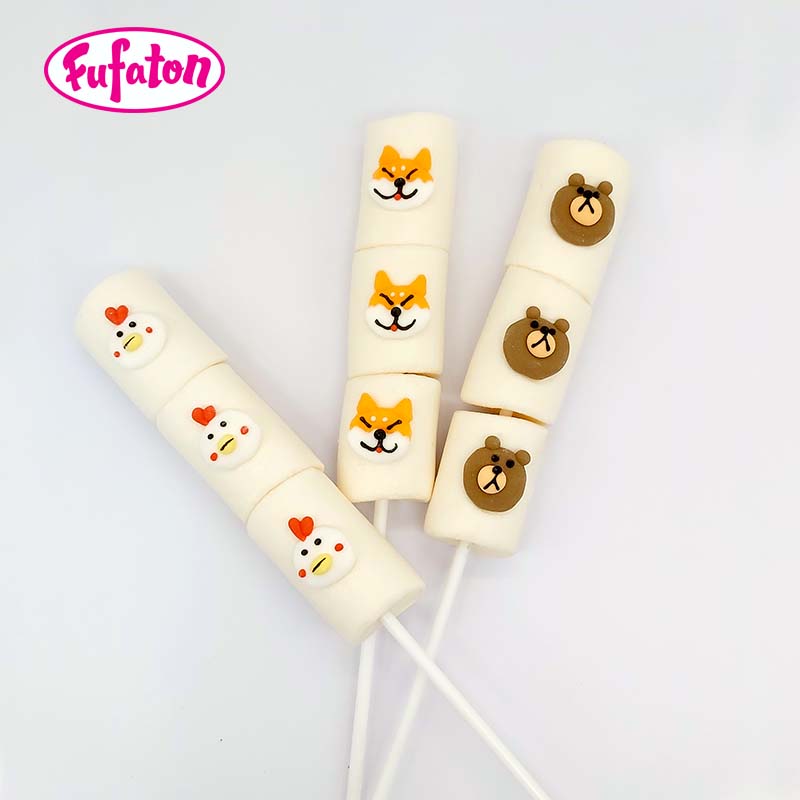 Decorated Mallow Kebab lollipop candy