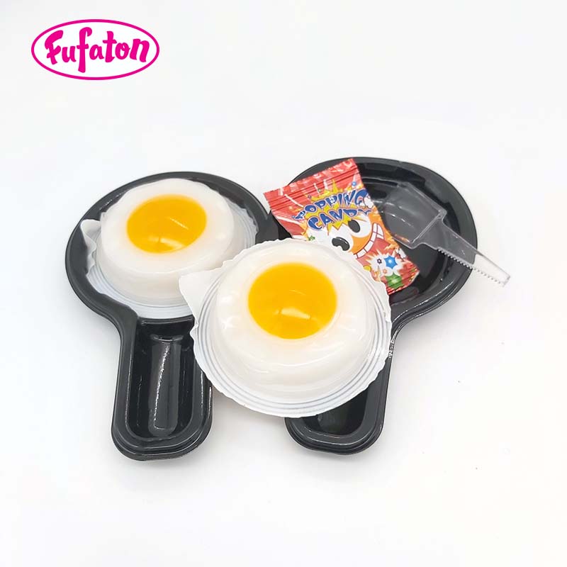 With Popping Candy DIY Sunny Side Up Fried Eggs pudding Jelly cups