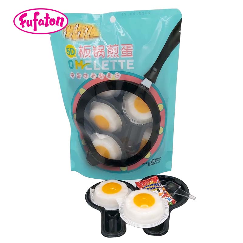 With Popping Candy DIY Sunny Side Up Fried Eggs pudding Jelly cups