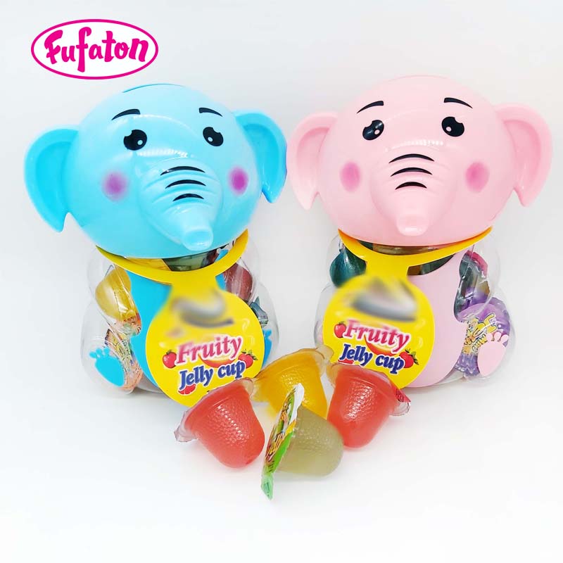 Animal Shaped Jar Delicious Assorted Fruit Fruit Flavored Pudding Jelly Cup