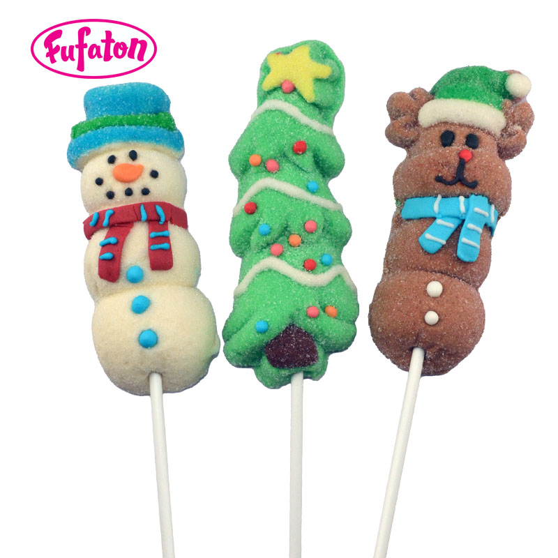 Long Marshmallow lollipop for Chrsitmas