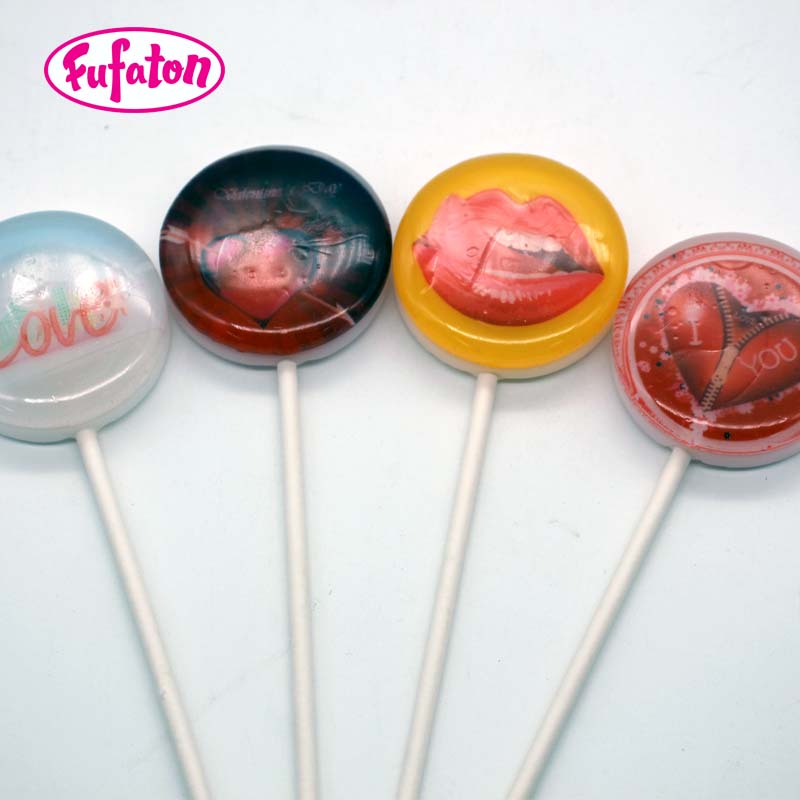 Love Image Printing Lollipop Candy for Valentine