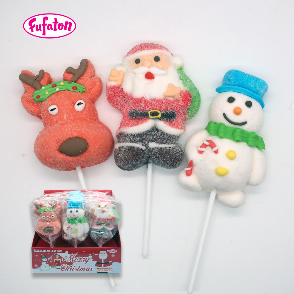 Snowman Marshmallow Lollipops