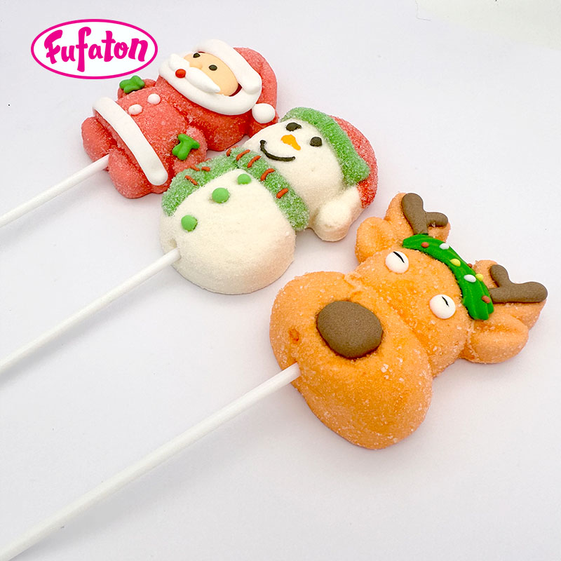 Snowman Marshmallow Lollipops