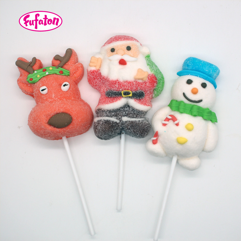 Snowman Marshmallow Lollipops