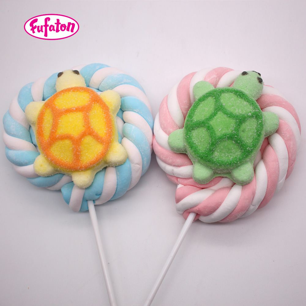Large Twist Personalized Giant Marshmallow Lollipop with Decorations