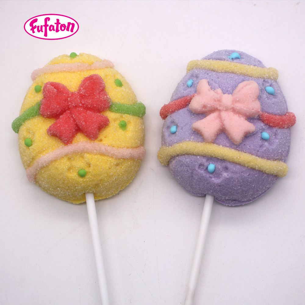Cute Bunny & Easter Egg Marshmallow Pop Candy | Private Label Marshmallow Manufacturer