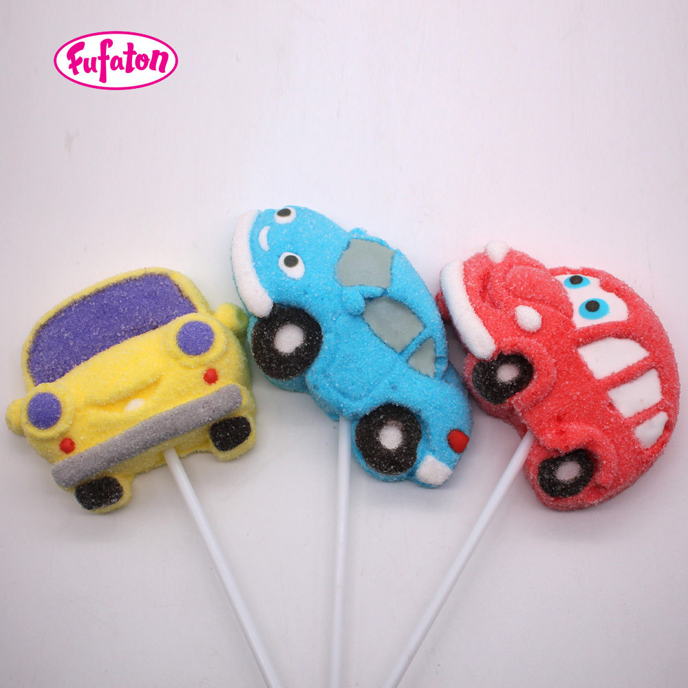 Car Race Marshmallow Lollipop Wholesale Supplier