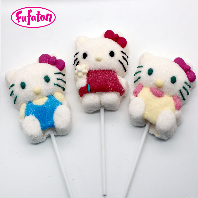 Cute Cat Shaped Marshmallow Lollipop