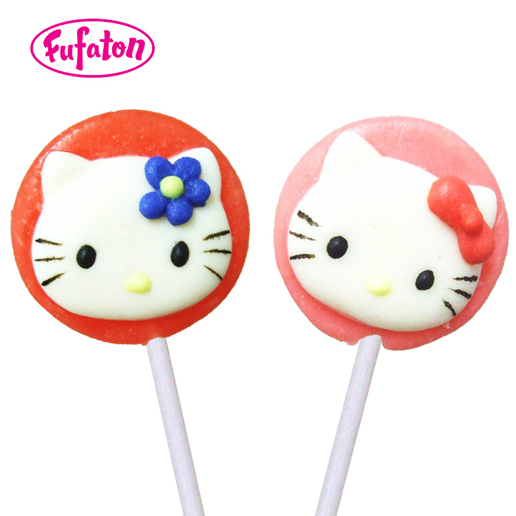 Round lollipop Candy with Hello Kitty decoration