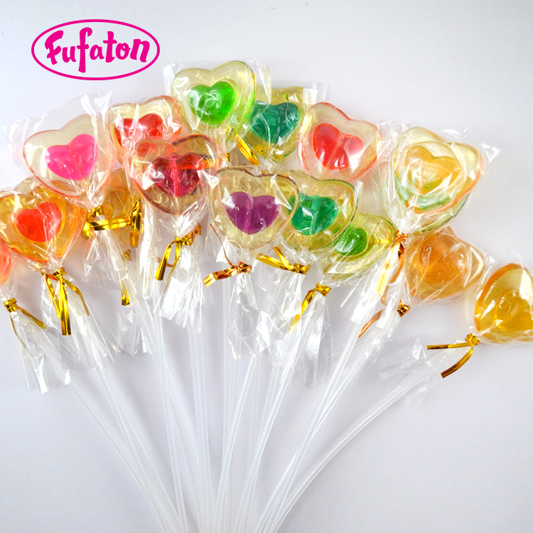 Healthy Sugar Free Flower Rose Shaped Twinkle Crystal long stick Bouquet Lollipop Candy