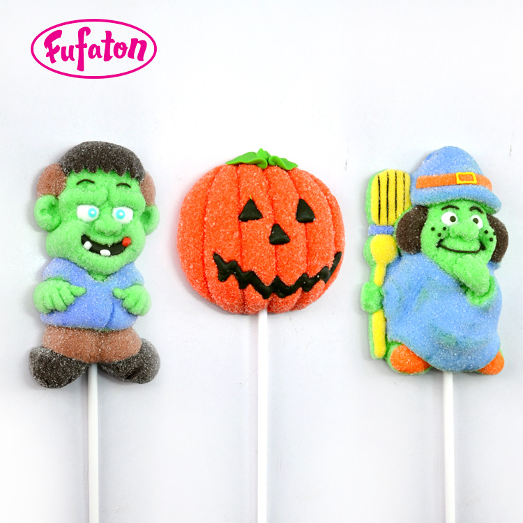 Marshmallow lollipops for Halloween