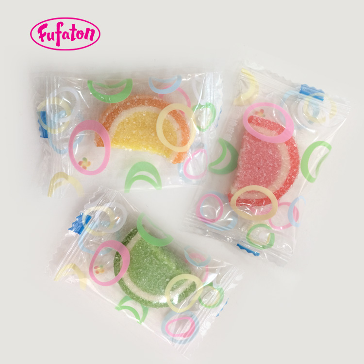 Orange shaped gummy candy