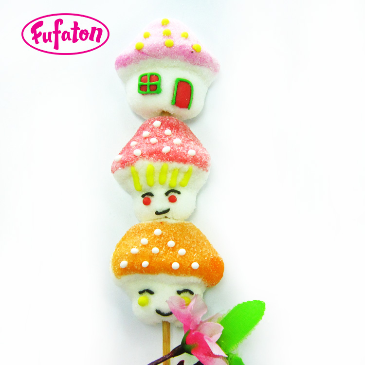 Mushroom Shaped Stick Marshmallow Lollipop Candy Kebab