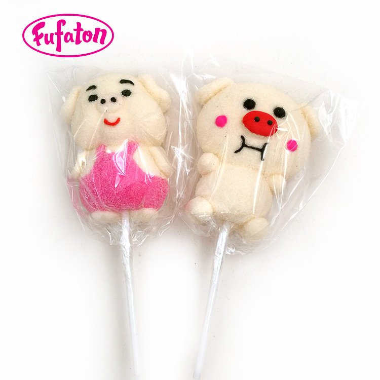 Piggy Shaped Marshmallow lollipop Candy