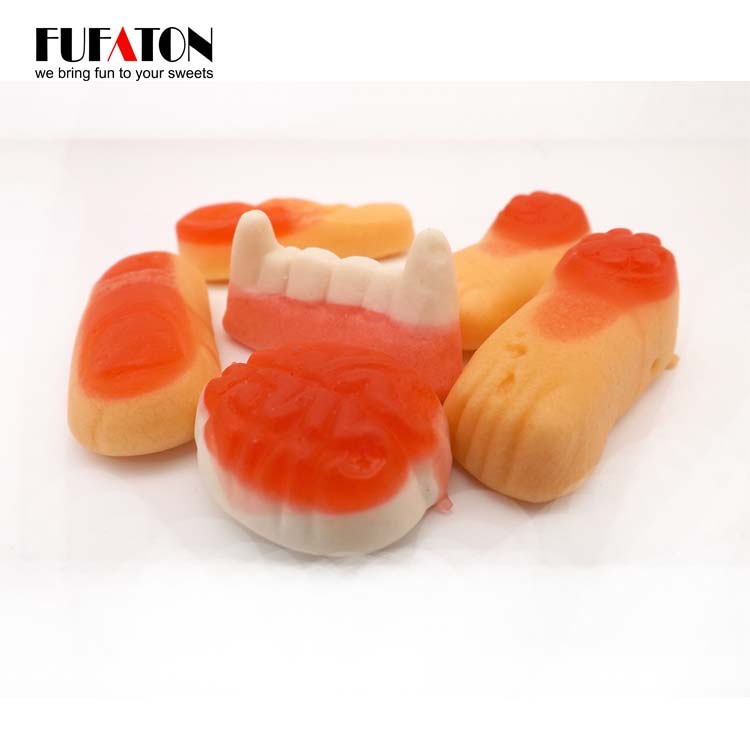 Gummy body parts finger shaped candy for Halloween