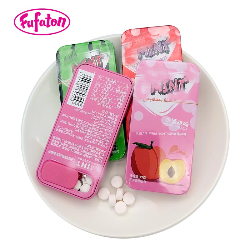  Logo Custom Design Product custom mint candy tin box Sugar Free Mints