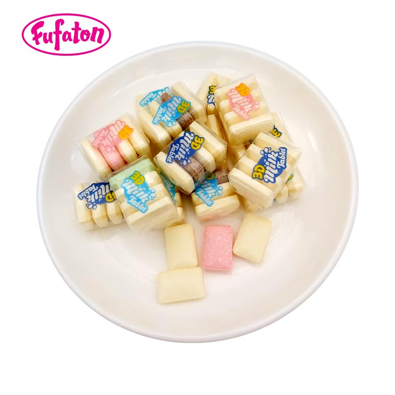 Kosher Certified Dextrose Milk Flavor Tablet Candy
