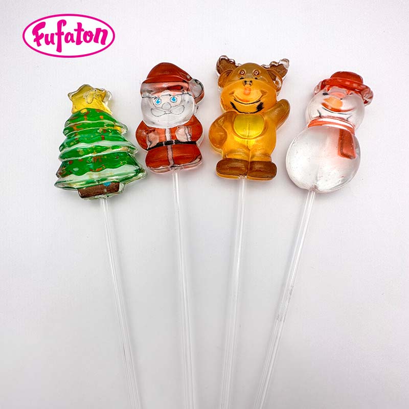 Christmas Shaped Decorated Lollipop Candy Wholesale | Santa Reindeer Snowman Candy Manufacturer