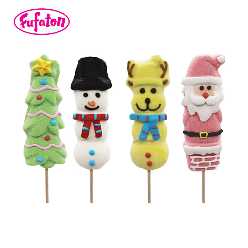 Long Christmas Marshmallow Lollipop