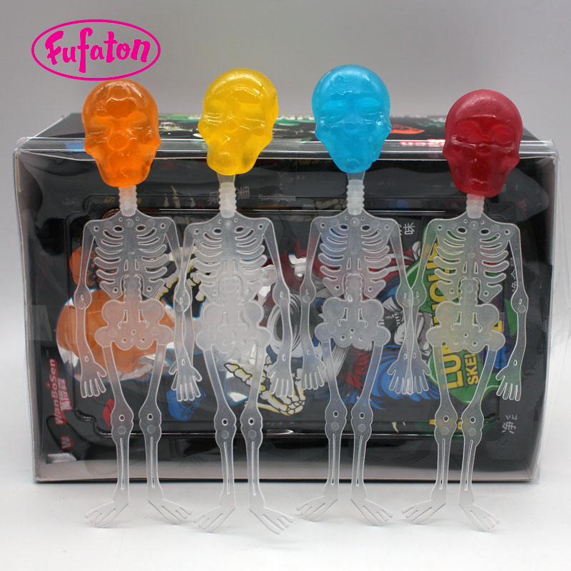 Halloween Scary Luminous Skull Skeleton lollipop Candy