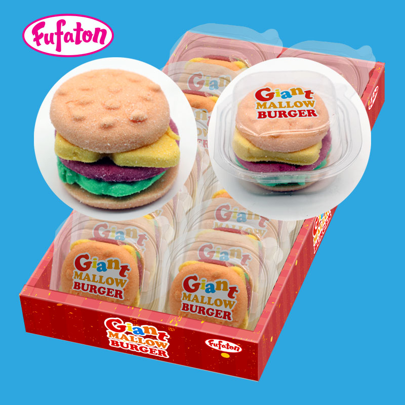 50g Fruit Flavored Giant Mallow Burger Wholesale | Marshmallow Burger Manufacturer